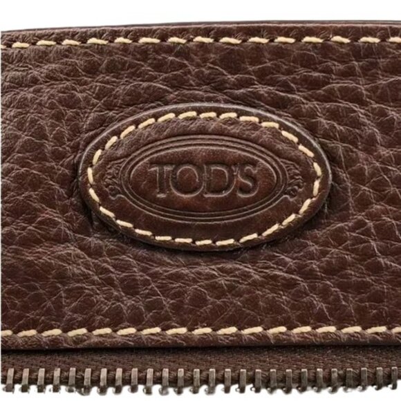 Tod's brown leather trimmed shoulder bag - Picture 15 of 16